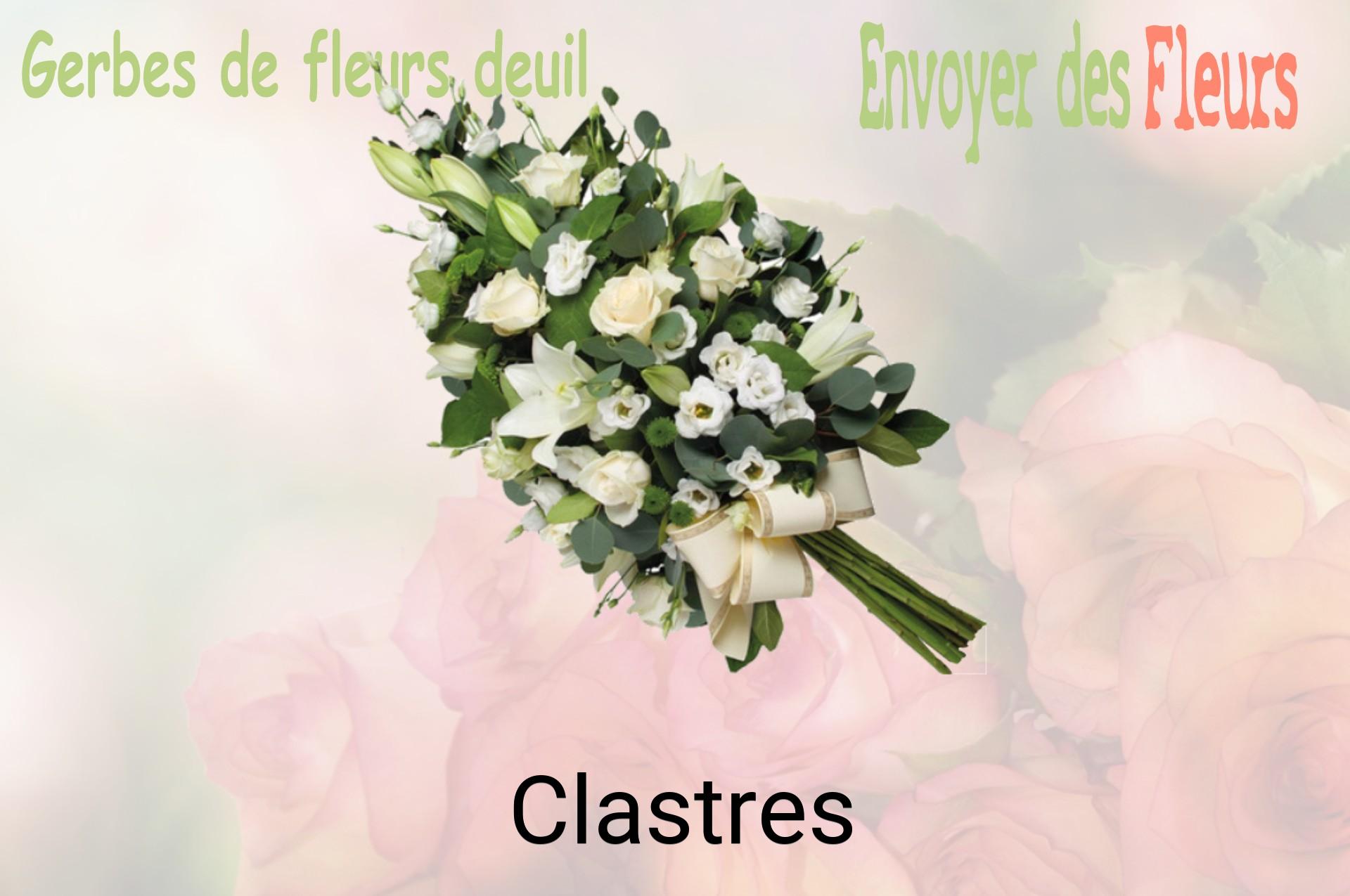 Gerbe de fleurs de deuil livrée à Clastres